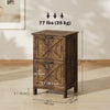 HOMCOM File Cabinet with 2 Drawers Filing Cabinet for A4 Letter, Brown