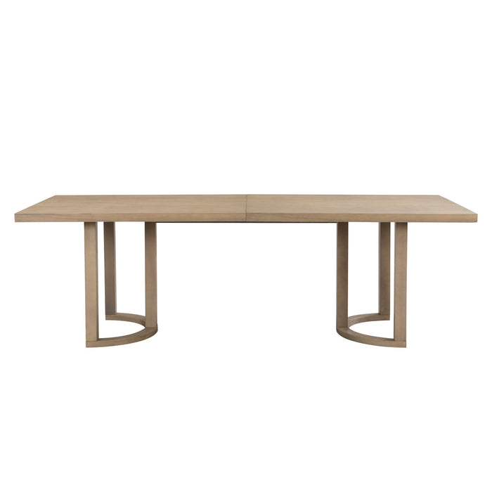 Ethan Dining Table With U-base, Solid Wood and Mdf, 95\"w - Natural