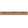 Nordika Slim 72\" Wall-Mounted TV Stand with 3 Storage Cabinets - Light Walnut