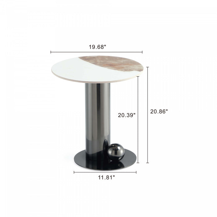 Laurel Modern Glam 2-Piece Coffee Table & End Table Set in Black Coffee Table Set