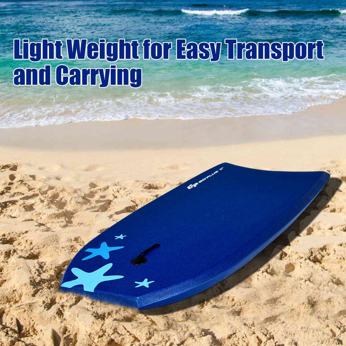 Goplus 41'' Lightweight Super Bodyboard Surfing W/leash Eps Core Boarding Ixpe Starfish