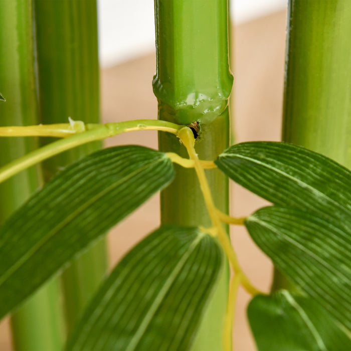 HOMCOM 4.6' Artificial Bamboo Tree Fake Plant in Pot Indoor Decoration