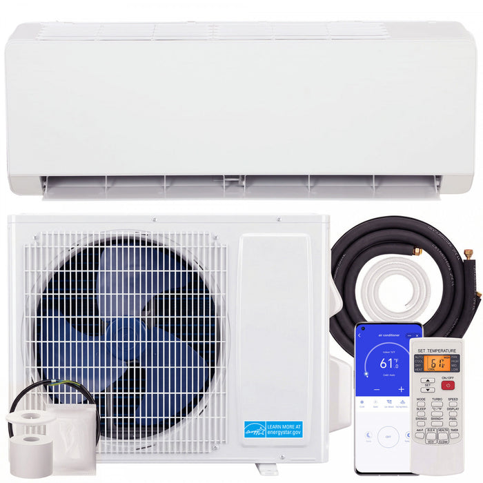 HOMCOM 12000 BTU Mini Split Air Conditioner, 22 SEER2 Wifi Enabled AC Unit