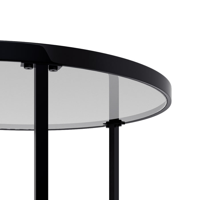 Opal Two Top Round Nested Tables - Glass Top