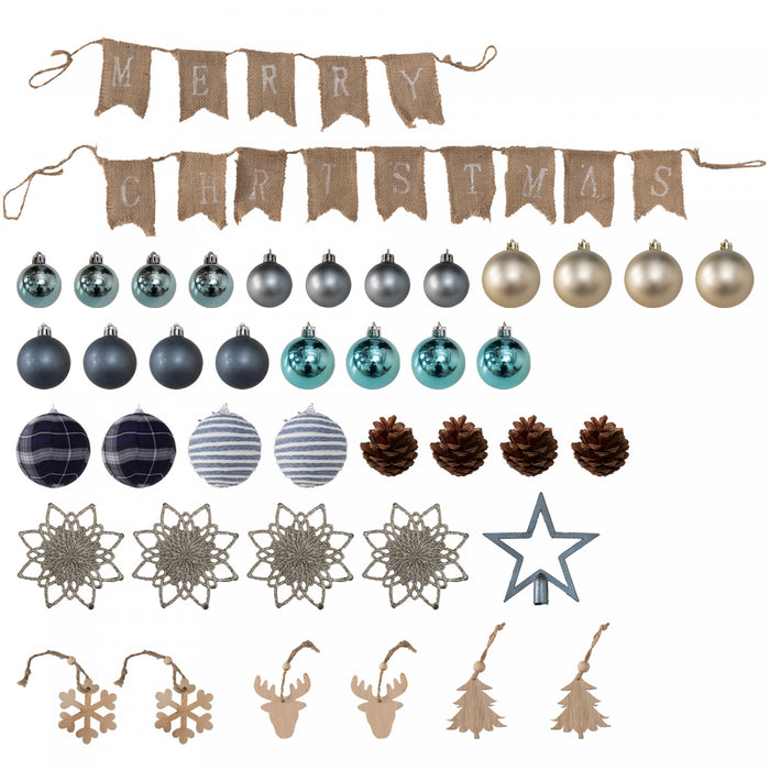 HOMCOM 5ft Prelit Artificial Christmas Tree with LED Lights and Decorations