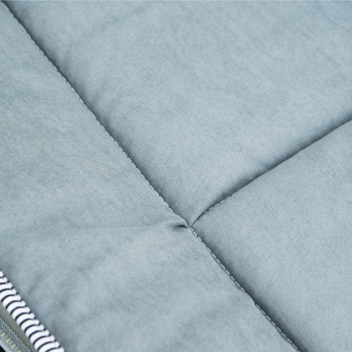 Outsunny Folding Camping Cot For Adults With Mattress Pillow Light Grey