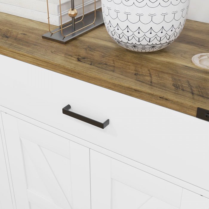 HOMCOM Sideboard Buffet Cabinet w/ Drawers and Shelves, Farmhouse Sideboard