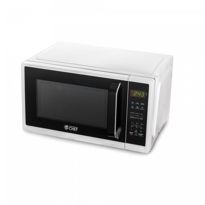 CHM Series Commercial Chef 0.9 Cu. Ft. Countertop Microwave Oven, CHM9MW, White Countertop Microwave Less 1cuft