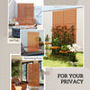 Outsunny Metal Outdoor Privacy Screen Decorative Outdoor Divider with Stand