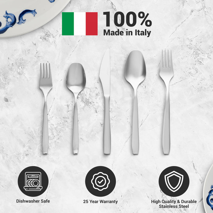 Arimi Bianca Italian Stainless Steel 20 Piece Flatware Set - Service For 4