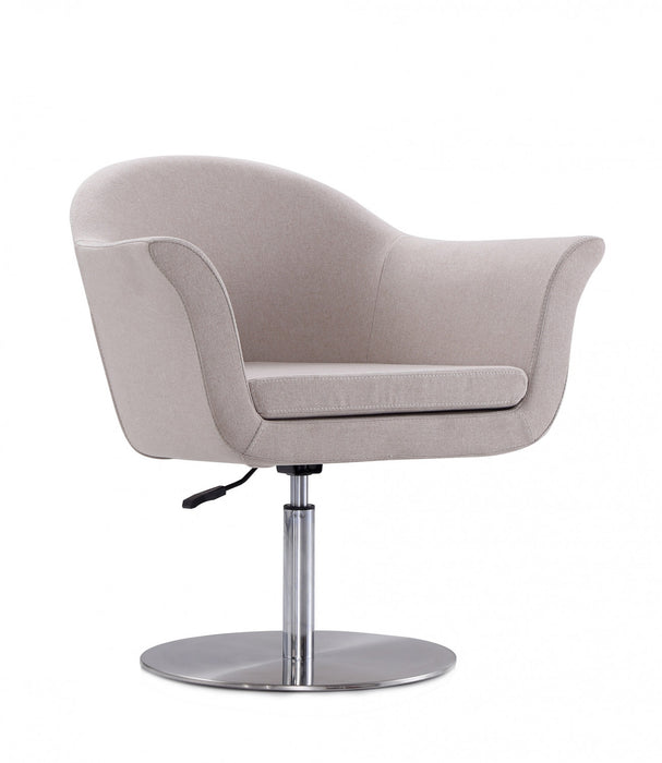 Voyager Modern Woven Blend Swivel Lounge Chair in Barley - Set of 2