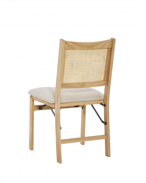 Bauer Fabric Cane Folding Dining Chair - Natural