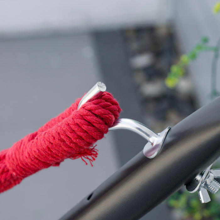 Outsunny Patio Hammock With Stand, Fabric Outdoor Hammock Bed With Stand, Free Standing Adjustable Lounge Chair Includes Portable Carrying Case For Outdoor Or Indoor