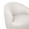 Lukas Contemporary Modern Upholstered Swivel Accent Chair in Cream | Fauteuil d’appoint pivotant moderne contemporain Lukas, rembourre, couleur creme