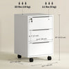 HOMCOM Vertical Filing Cabinet with Lock, 3-Drawer File Cabinet, White
