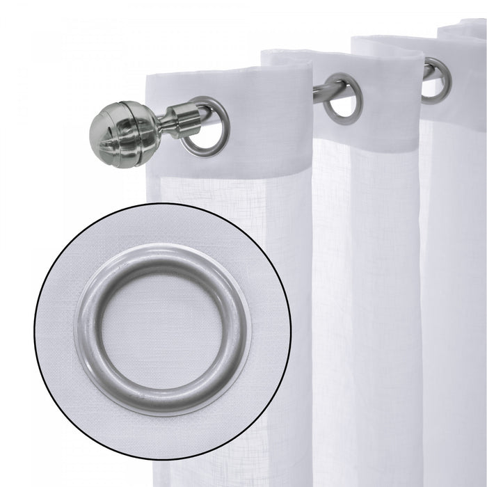 Habitat Cote D'azure White Sheer Grommet Curtain Panel - 112 x 95