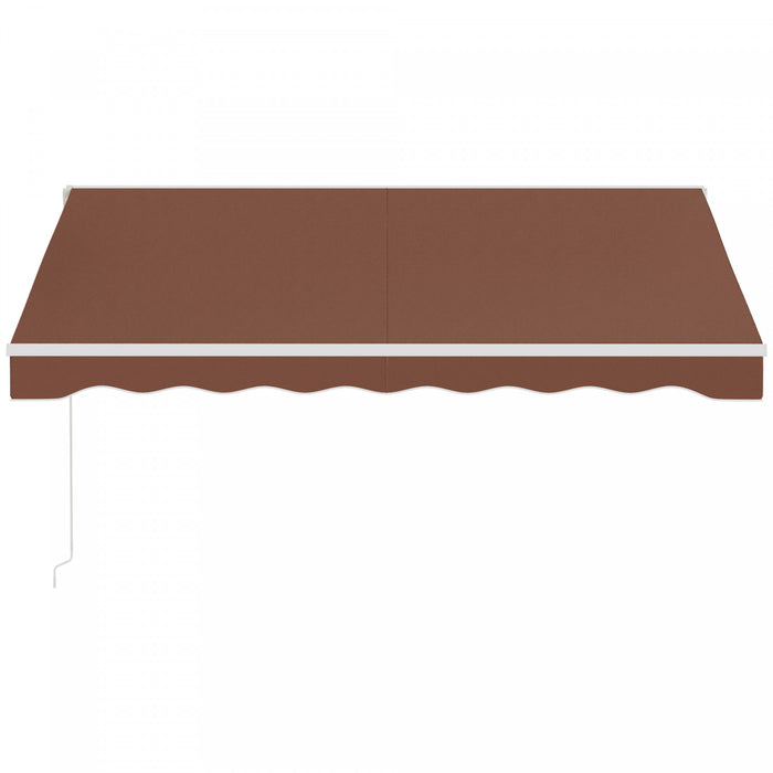 Outsunny 10' X 8' Electric Retractable Awning W/ Remote Controller, Coffee