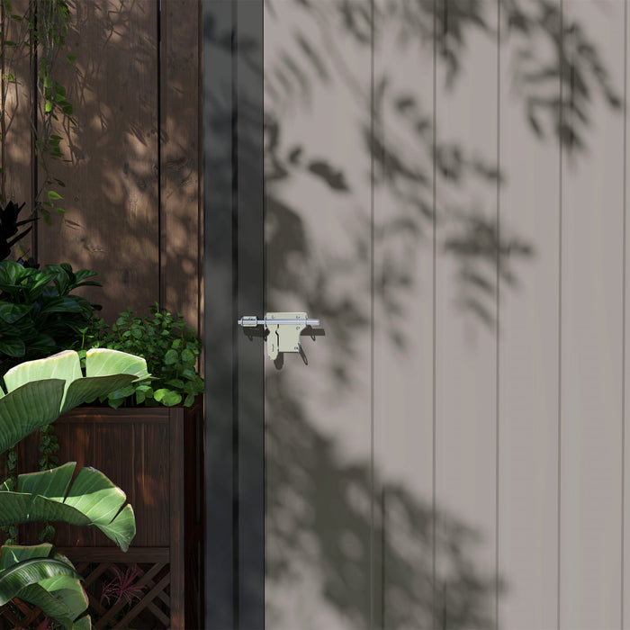 Outsunny 5'x3' Outdoor Storage Shed W/ Single Door, Light Grey