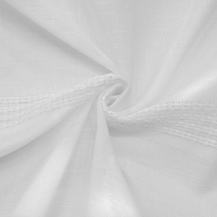 Habitat Alicante White Sheer Dual Header Curtain Panel - 52 x 108