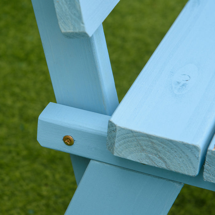 Outsunny Wooden Garden Bench For Outdoor, Blue