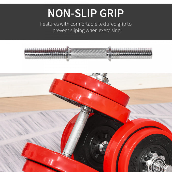 Soozier 44lbs Dumbbell Barbell Adjustable Ergonomic Set Home Gym Exercise