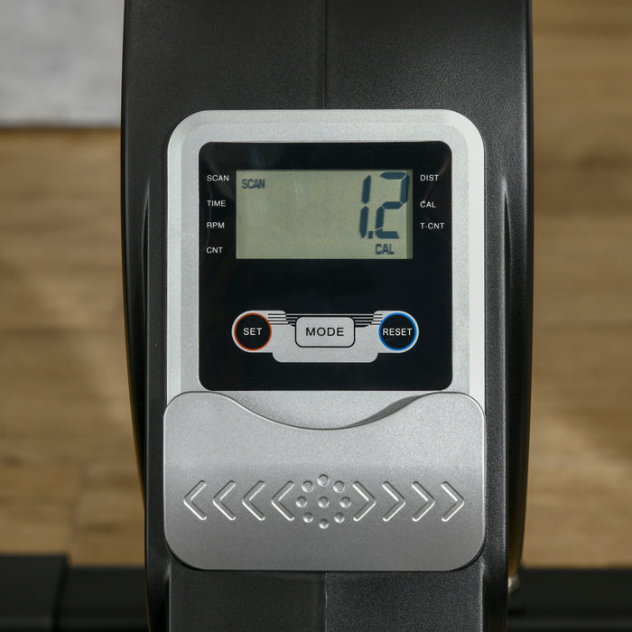 Soozier Magnetic Rowing Machine, Foldable Rower With 8 Level Resistance, Digital Monitor & Transport Wheels For Home Gym