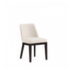 Gansevoort Modern Wood Vegan Leather Dining Chair in Ivory - Set of 4 | Chaise de salle a manger moderne en bois et cuir vegetalien Gansevoort, ivoire - Lot de 4