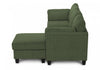 Upholstered Sofa Chaise Lounger, Chaise Lounge, Dark Green Fabric, Modern, Contemporary Sofa | Canape Chaise Longue Rembourre, Tissu Vert Fonce, Moderne, Contemporain
