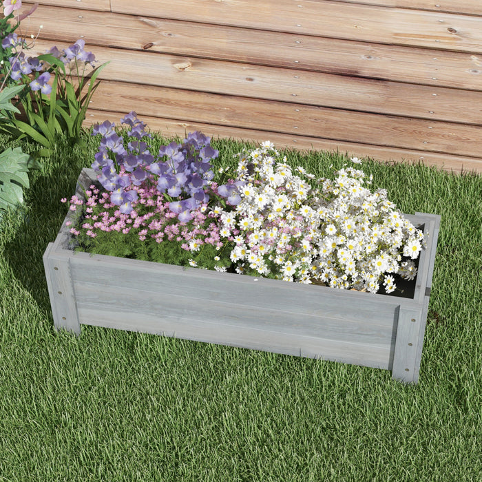 Outsunny 3.3 X 1.2 X 1.2 Ft Garden Raised Bed Planter Grow Containers