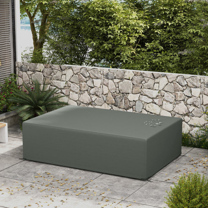 Outsunny 97\" X 65\" X 26\" Outdoor Patio Furniture Cover, Waterproof, Grey
