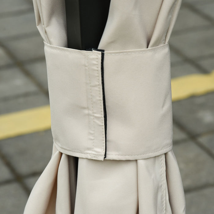 Outsunny 10' X 10' Universal Gazebo Sidewall Set With 4 Panels, Hooks/c-rings Included For Pergolas & Cabanas, Beige