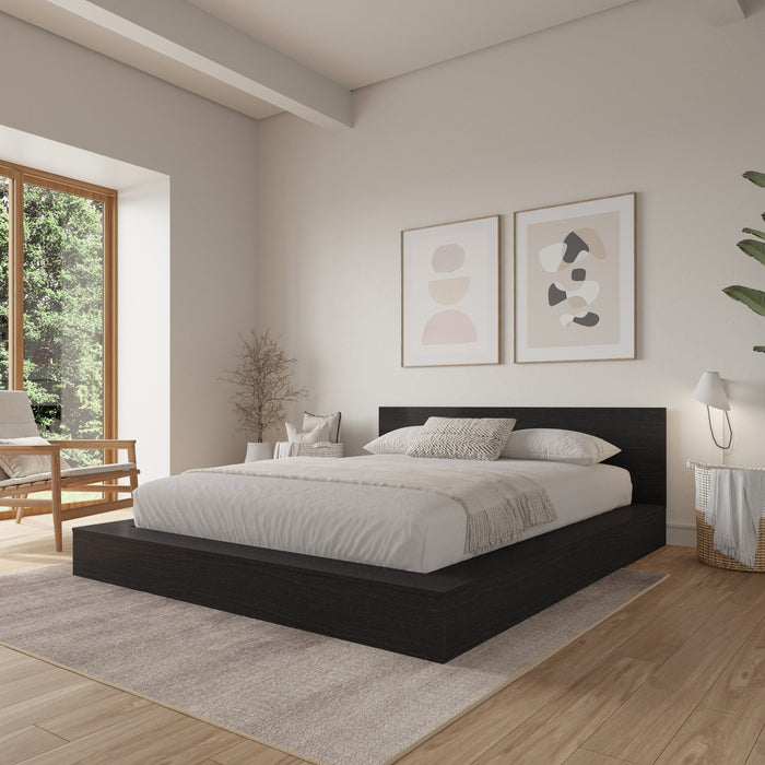 Kanso Low Platform Bed Set Queen Bed