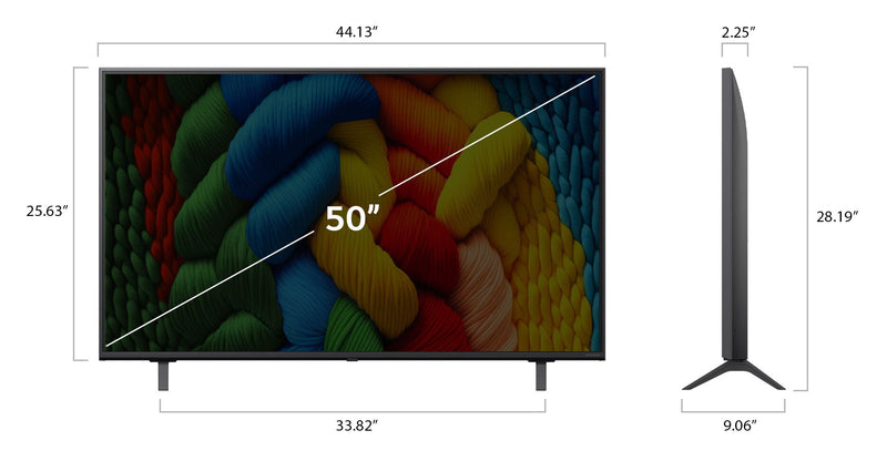 LG 50\" NANO80 LED 4K UHD Smart webOS TV (50NANO80AUA.ACC) - 2025 Model