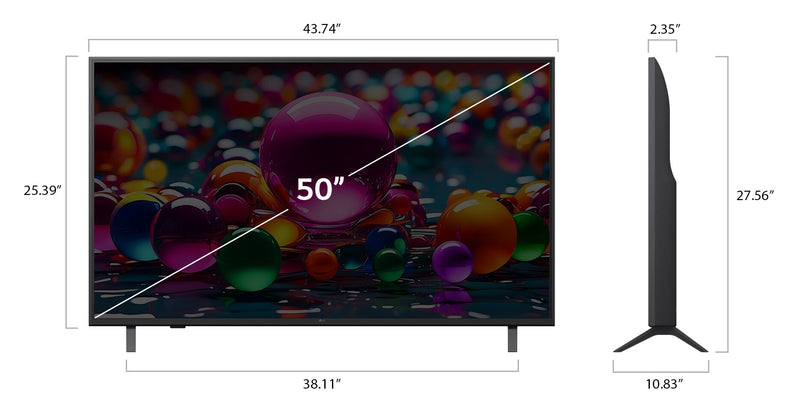 LG 50\" UA77 4K UHD Smart webOS TV (50UA7700PUB.ACCQ) - 2025 Model