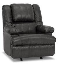 5598 Genuine Leather Massage Power Recliner with Storage Arms - Weston Granite 