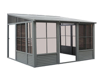 Florence - Wall Mounted Solarium 8x12 Metal Roof