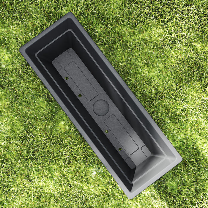 Outsunny 7 Pack 23 Inches Window Boxes Planters, Black