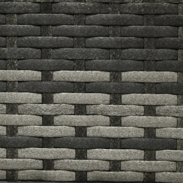 Outsunny Elevated Rattan Raised Garden Bed with Tool Storage Shelf