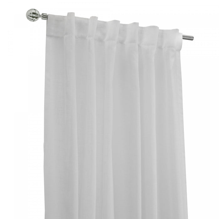 Habitat Alicante White Sheer Dual Header Curtain Panel - 52 x 84