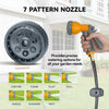 Outsunny Retractable Garden Hose Reel, 1/2 in x 100ft Wall Mounted Water Hose Reel with 7- Function Sprayer Nozzle, Auto Rewind, Any Length Lock, 180° Swivel Bracket, Orange