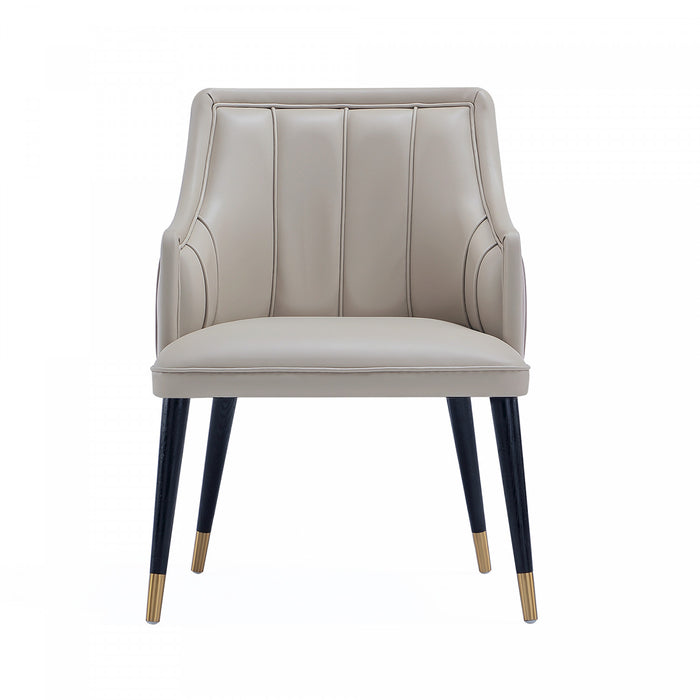 Eda Modern Wood Armchair in Light Gray Dining Chair