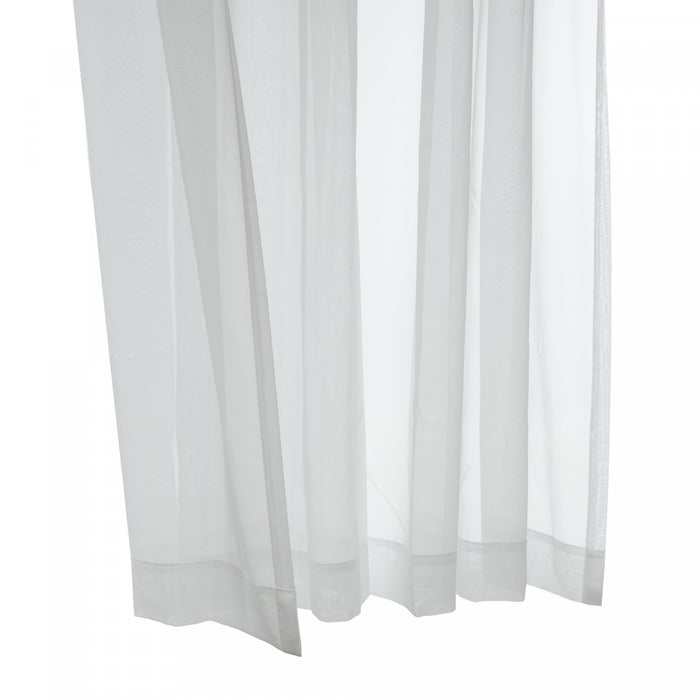 Habitat Voile White Rod Pocket Curtain Panel - 112 x 108