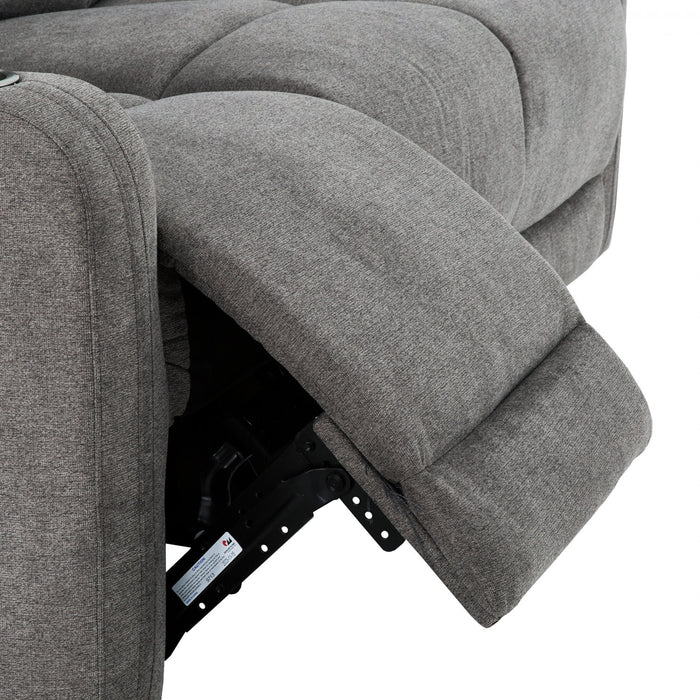 Preston 54 in. Upholstered Power Reclining Loveseat - Grey