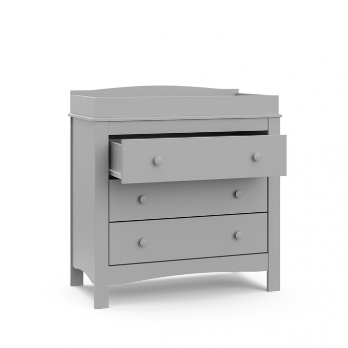 Graco Noah 3 Drawer Chest with Changing Topper - Pebble Gray
