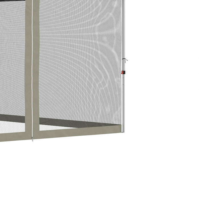 Outsunny 10' X 10' Pop-up Canopy Tent Outdoor Party Tent With Mesh Walls