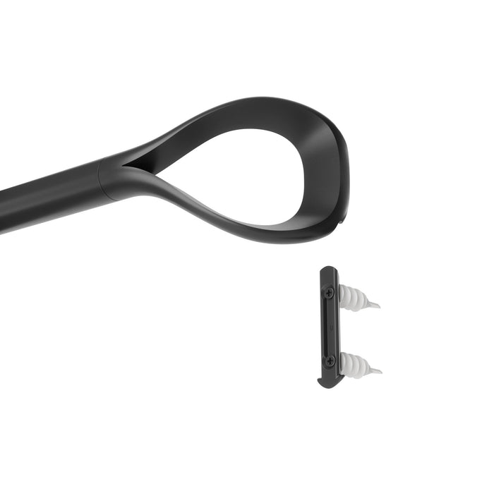 Umbra Loop Matte Black Expandable 1\" Curtain Rod - 42\"-120\" 