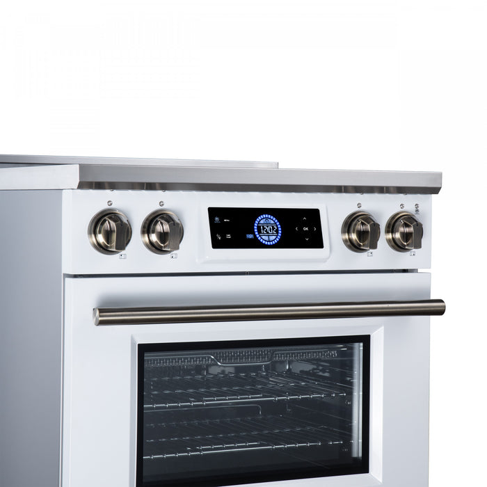 Forno Maximus 30 Inch Induction Range, White, 4.32 cu.ft. - FFSIN0968-30WHT Electric Range