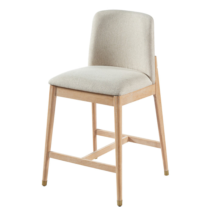Clara Rubber Wood Bar Stool Set of 2,Natural