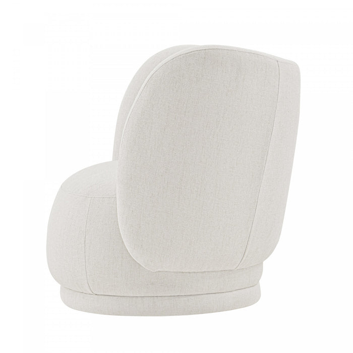 Siri Modern Upholstered Lounge Chair in Cream - Set of 2