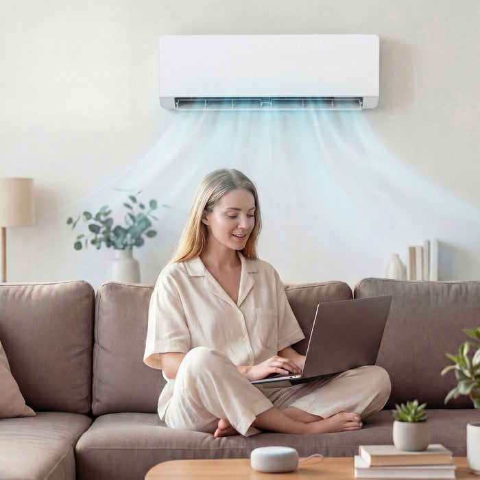 HOMCOM 12000 BTU Mini Split Air Conditioner, 22 SEER2 Wifi Enabled AC Unit